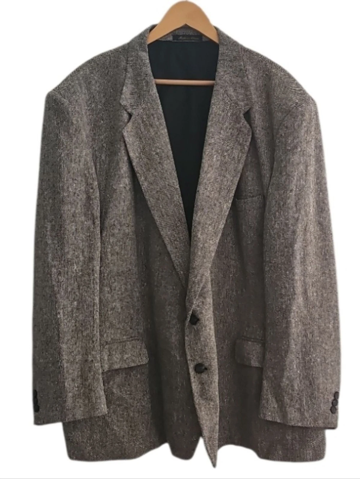 Alexander Lloyd 100% Silk Blazer 56R Grey Textured Classic Tailored Jacket