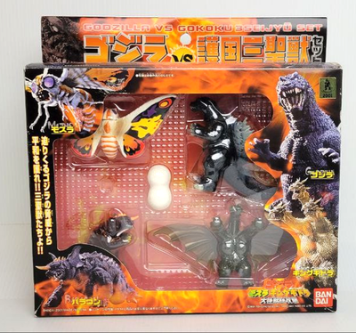ゴジラ マトリョーシカ フィギュアセット 2001 Bandai Godzilla VS Gokoku 3 Seijyu Mini Figure Set Mothra