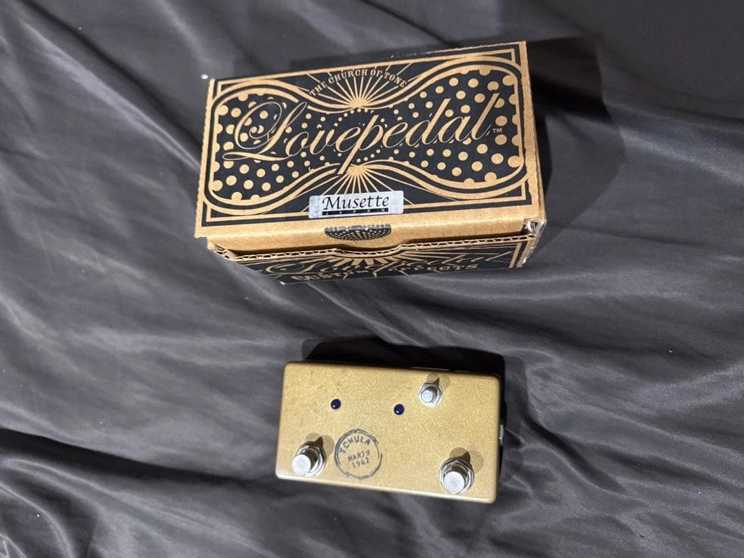 Lovepedal Tchula Dual Overdrive Guitar Pedal Gold Missing Knob Cap