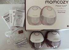 MOMCOZY M6 Mobile Style Hands Free 2 Breast Pumps - Pink - Open Box READ DESC