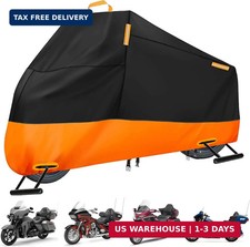 Motorcycle Cover Waterproof Outdoor, 300D Heavy Duty Motorcycle Cover for Harley