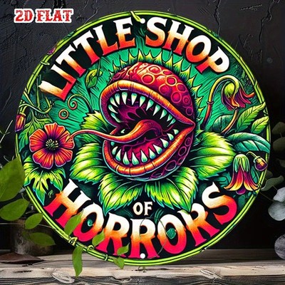 2D Flat ''Horror Shop'' Inspired Tin Metal Signs Home Décor Retro Horror Movie Pos