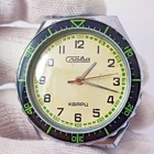 ⭐ VINTAGE Soviet watch SLAVA Diver quartz 3056 Bakelite bezel Made in USSR 1970s