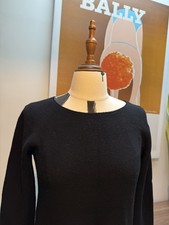 Uniqlo Merino Black  A-Line Knee Dress 3/4 Sleeve Merino Stretch Immaculate