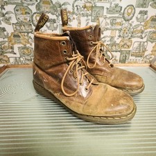 Dr. Martens Men's The Original 1460 Distressed Leather Boots Size 10 Brown
