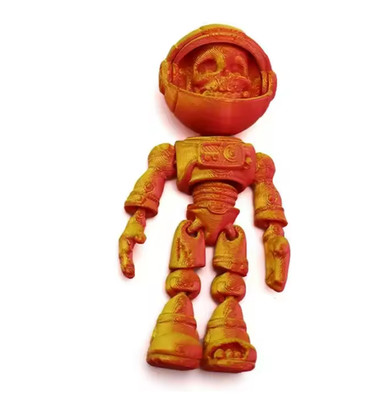 NEW 6x3'' 3D Printed Skeleton Figure Toy Astronaut Action Figure Zombie Astronaut