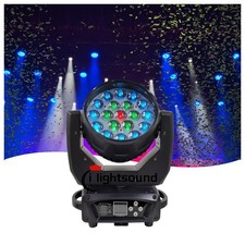 US LED 19x15W Zoom Moving Head Stage Light RGBW DMX Beam Wash Lighting DJ Disco