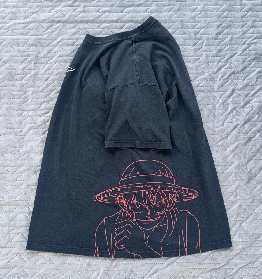 Винтажная цельная мужская футболка Luffy Broccoli Gear средний размер - Изображение 3 из 4