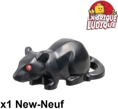 Lego 1x Tier Ratte Maus Maus mit roten Augen Auge Augen Augen rouge noir 36756pb03 NEU