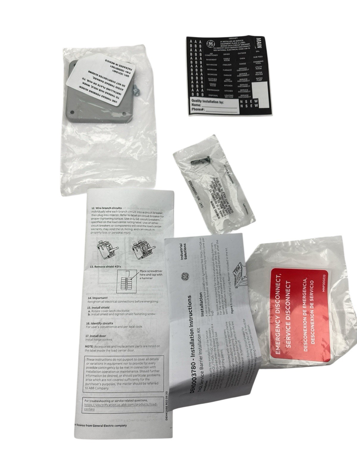 GE 125Amp  24 Circuit 12 Space Main Breaker Panel Kit TM1212RCUBK1 (OB3)