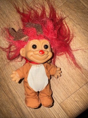 Russ Troll Doll Red Hair Rudolph Hair Vintage 1990's 5''