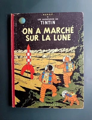 Hergé – LES AVENTURES DE TINTIN – ON A MARCHÉ SUR LA LUNE ( 1954) Erstausgabe ! - Bild 1 von 4