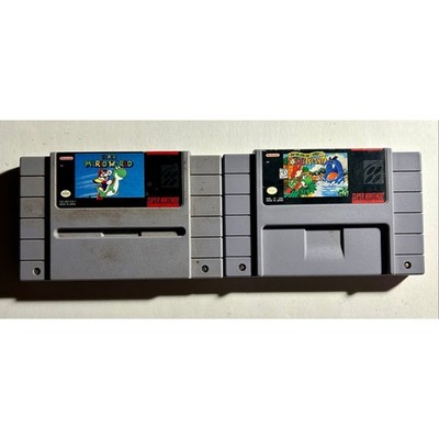 SNES Super Nintendo Super Mario World bundle Video Game lot Works Authentic