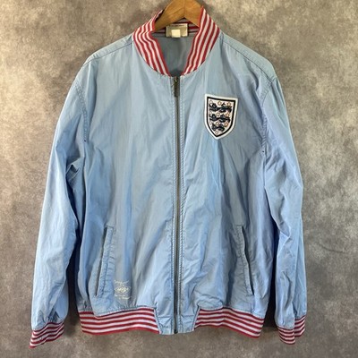 UMBROイングランド代表WORLD CUP 1966年 Umbro England Bomber Jacket Mens Large Blue Red White Cuff World