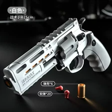 Style Revolver Soft Bullet Toy Continuous Firing Dart Blaster for Kids