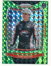 SAM MAYER 2021 PANINI PRIZM GREEN #32 NASCAR MINT