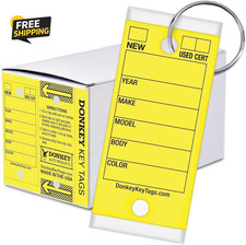 Key Tags, Laminated Self-Protecting 250 Tags per Box with Metal Rings