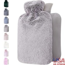 Zachte therapeutische waterfles voor warmte- en koudetherapie, draagbare fleecehoes