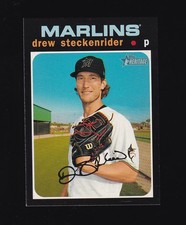 2020 Topps Heritage Drew Steckenrider #655 Miami Marlins