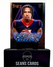C.J. STROUD ROOKIE CARD 2023 Select Football NEON ICONS NFL RC Houston Texans CJ