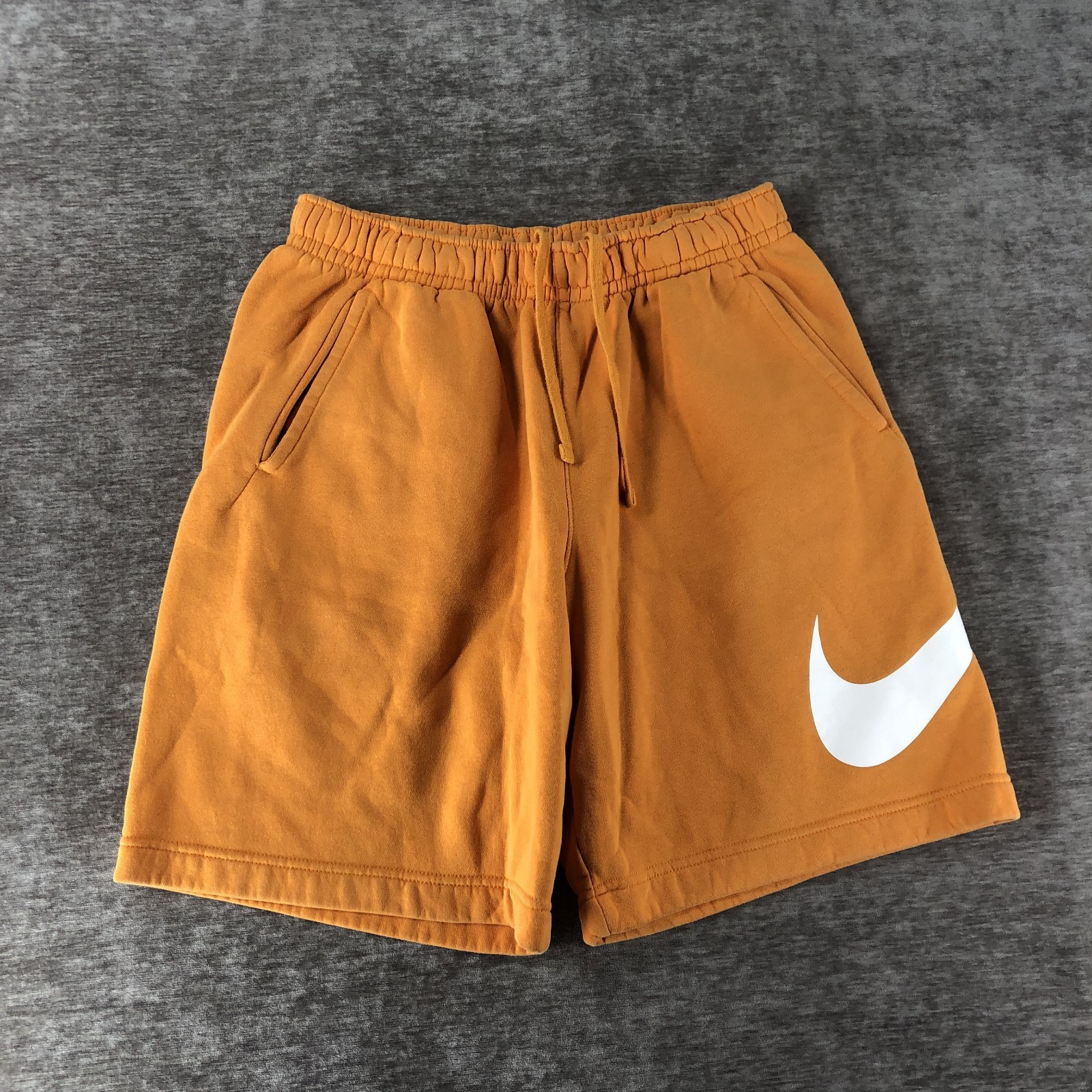 Nike Sportswear Club Fleece Shorts Big Logo Swoosh Orange Men's M BV2721-886