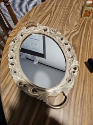 Ornate Gold  Ovall  Mirror/Vanity Tray 15''5
