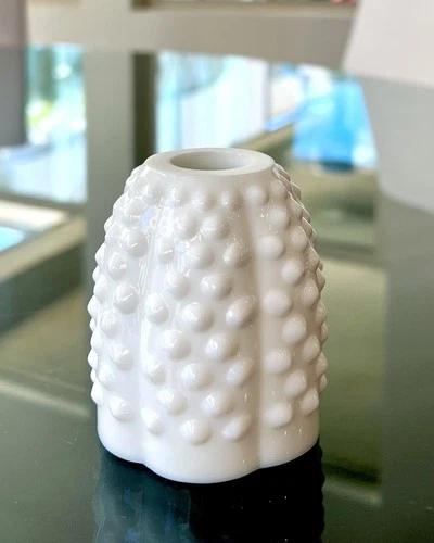 Vintage Fenton Hobnail Milk Glass Fairy Lamp Top Only
