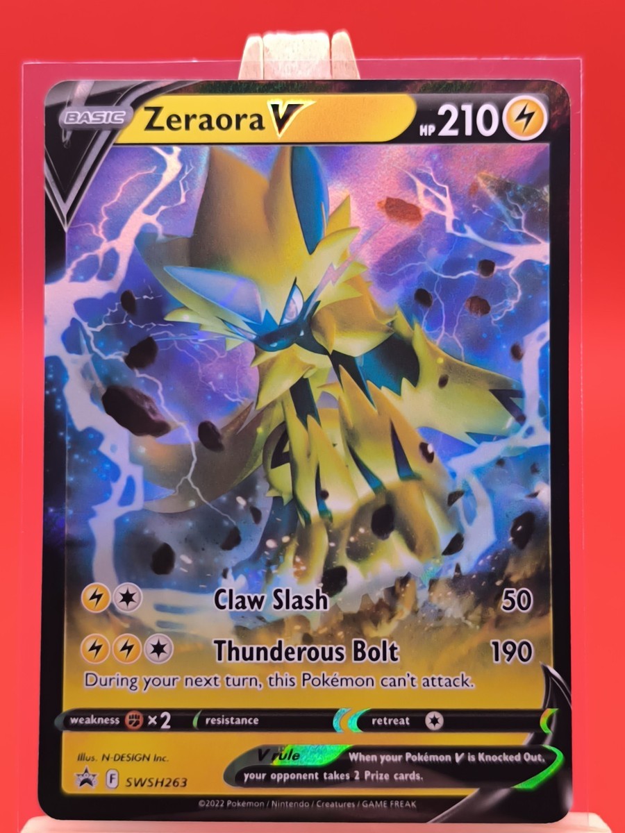 Zeraora V SWSH263 Ultra Rare Holo Black Star Promo Pokemon Card