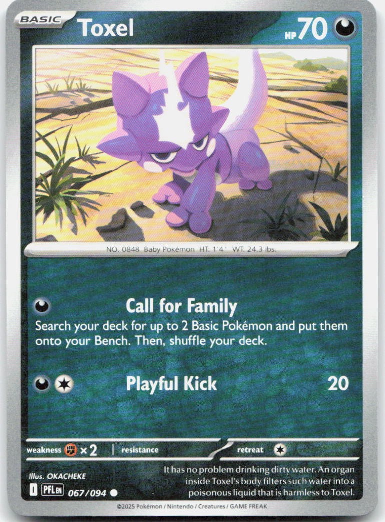 Toxel 067/094 67 ME02 Phantasmal Flames C NM English Pokémon