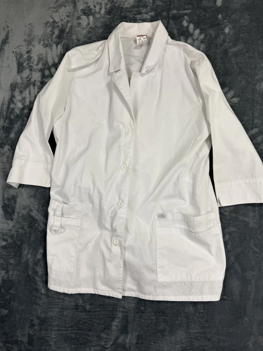Dickies Medical White Lab Coat 2XL 60% Cotton 40% Polyester With Pockets