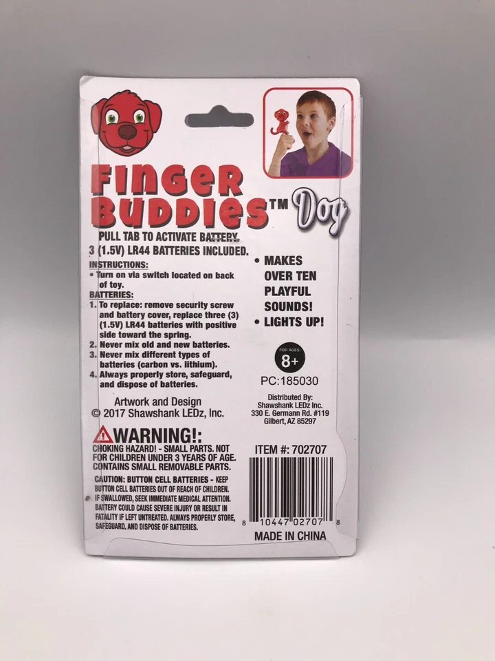 Finger Buddies Dog Makes 10 Playful Sounds Lights Up Ages 8+ Batteries Included - Image 3 of 4