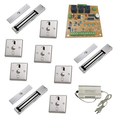 3 Door Interlocking Controller 1 Nos with EM Lock 600 Lbs Feedback 3 Numbers,