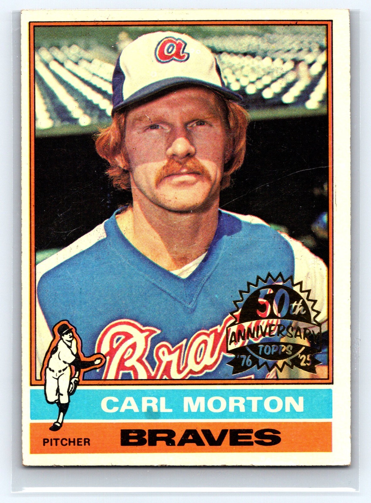 #328 2025 Topps Heritage 50th Anniversary 1976 Buyback Carl Morton Braves