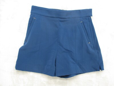 H&M Chino Dress Shorts Women's 4 Blue Polyester Blend Faux Pockets Side Zipper | eBay H&M Chino Dress Shorts Women's 4 Blue Polyester Blend Faux Pockets Side Zipper | eBay