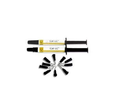 Dental CAL LC Light Cured Calcium Hydroxide Paste Base Liner 2 x 2g Syr Pack