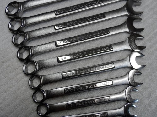 Craftsman SAE Combination Wrench Set, USA NOS, 6 pt, 1/4" to 1" - 14 pcs - Picture 10 of 11