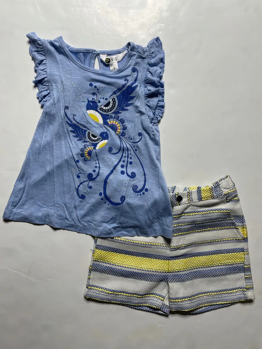 PL Kids Graphic Top & Shorts Set~~~Girls~~~4~6~~~Blue Combo~~~NWT!!!
