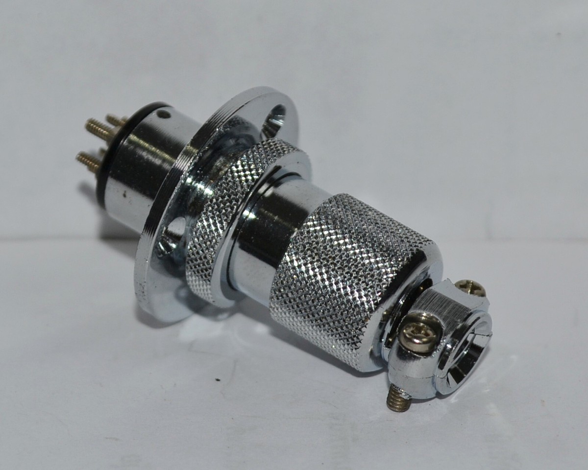 1 Set vintage SATO PART 4 Pin Chassis Connector plug Locking Male