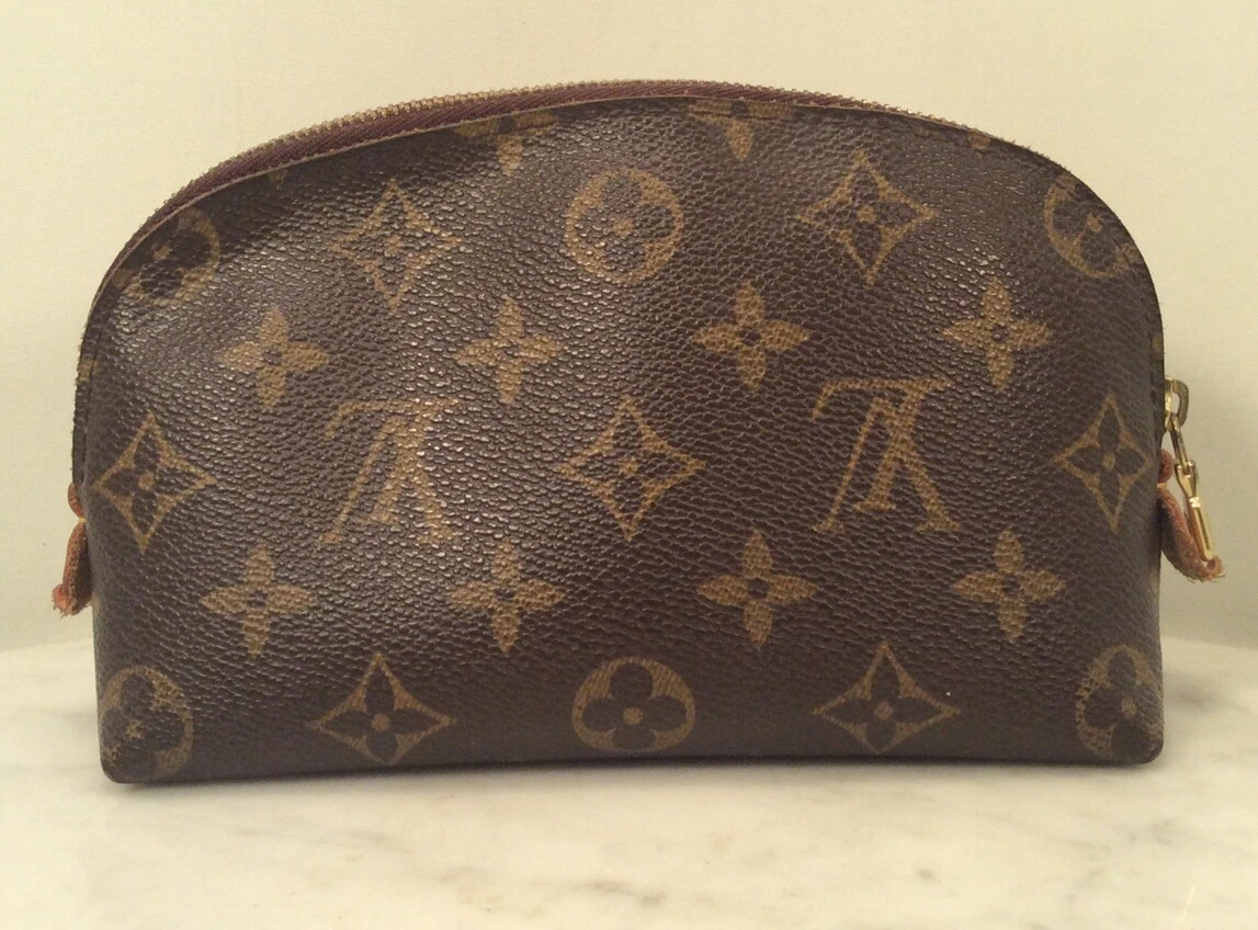 Genuine LOUIS VUITTON Monogram Cosmetic Make Up Bag Pochette Spain