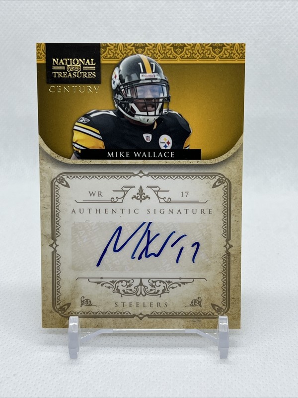 Mike Wallace 2011 Playoff National Treasures Century Auto 7/10 Steelers