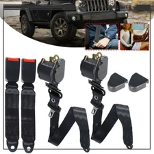 For 1982-1995 Jeep CJ YJ Wrangler 2Pcs Retractable Seat Belts Universal 3 Point