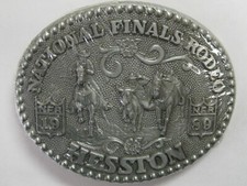 National Finals Rodeo Hesston 1989 NFR Adult Cowboy Buckle, Vintage, Orig. Pkg.