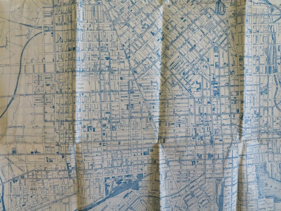 Baltimore Maryland detailed city plan Patapsco River 1900 Flamm rare pocket map - Image 4 of 4