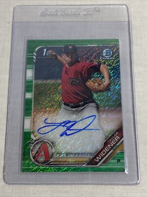 Taylor Widener 2019 Bowman Chrome Auto Green Shimmer Refractor RC 42/99