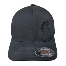 FT Fitted Trucker Hat Black S/M Flexfit Embroidered Breathable 6 Panel Yupoong