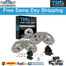 TRQ New Brake Pad & Rotor Kit Brake Rotor For 2012-2018 Audi A3