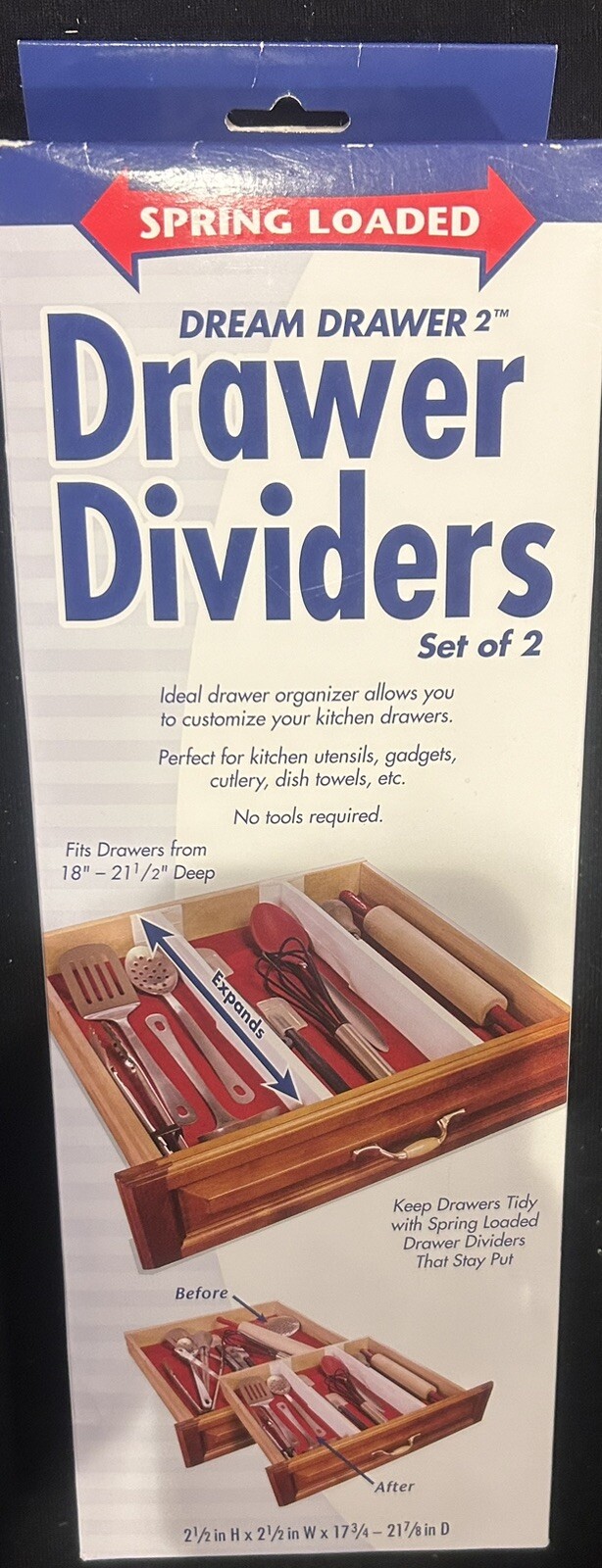 Drawer Dividers Spring Loaded. Dial Industries B1601 2.5 in. Set of 2 ...