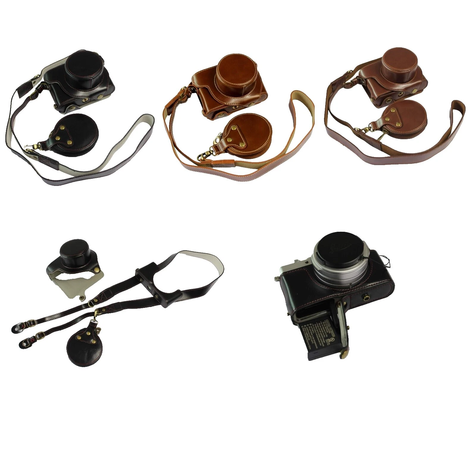 Cuero sintético Estuches, bolsos y Fundas Con Correa Para Leica