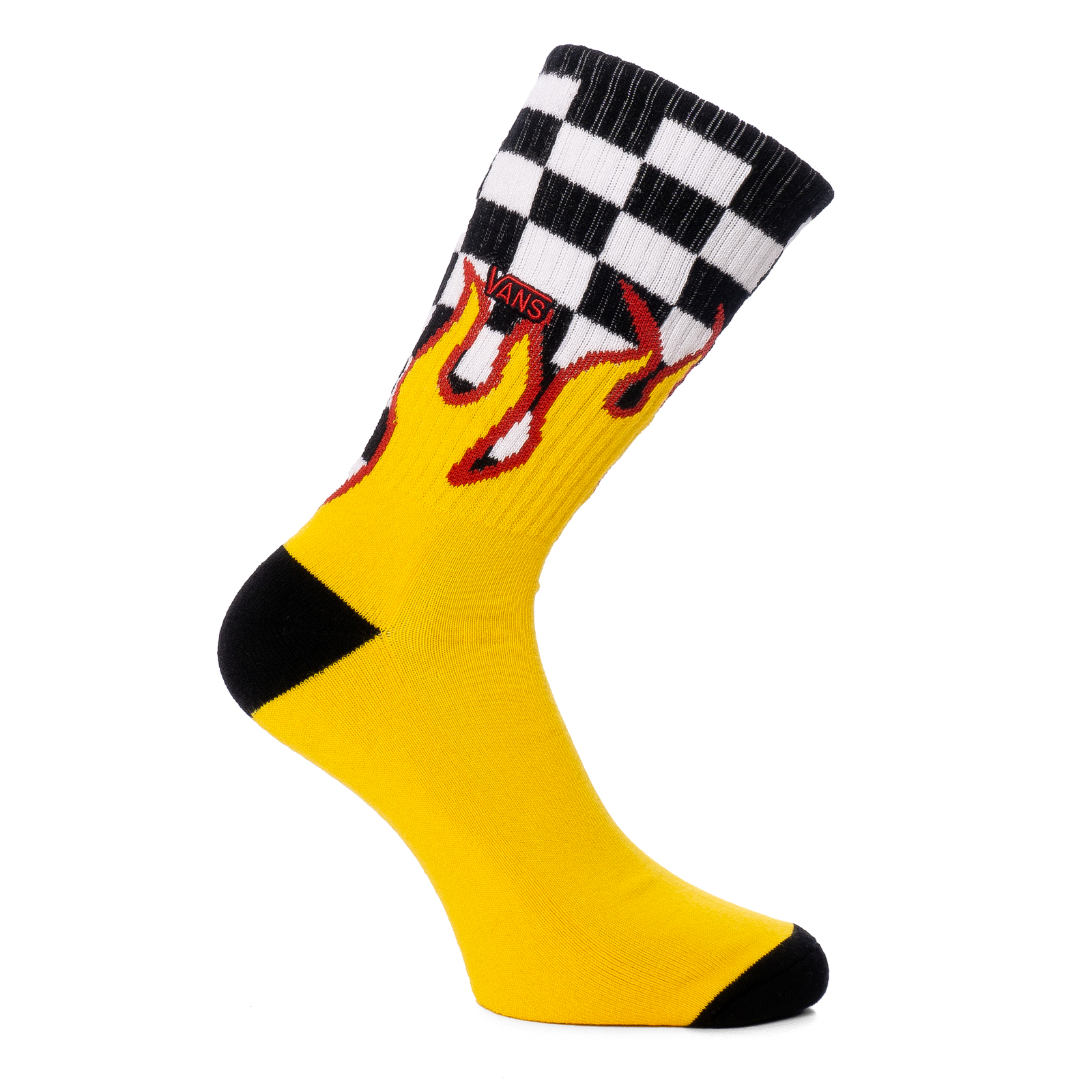 Vans Flame Cuadros Calcetines 1er Paquete Amarillo 95502