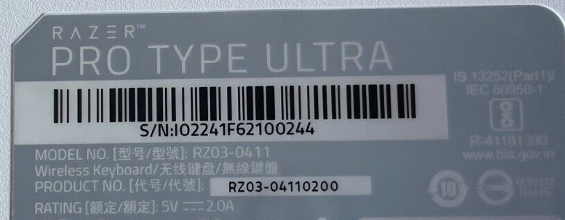 Razer Pro Type Ultra KEYBOARD SINGLE REPLACEMENT KEYCAPS KEYS